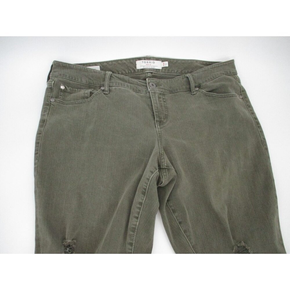 Torrid Boyfriend Jeans Womens Size 16R Distressed Gray - Picture 3 of 16